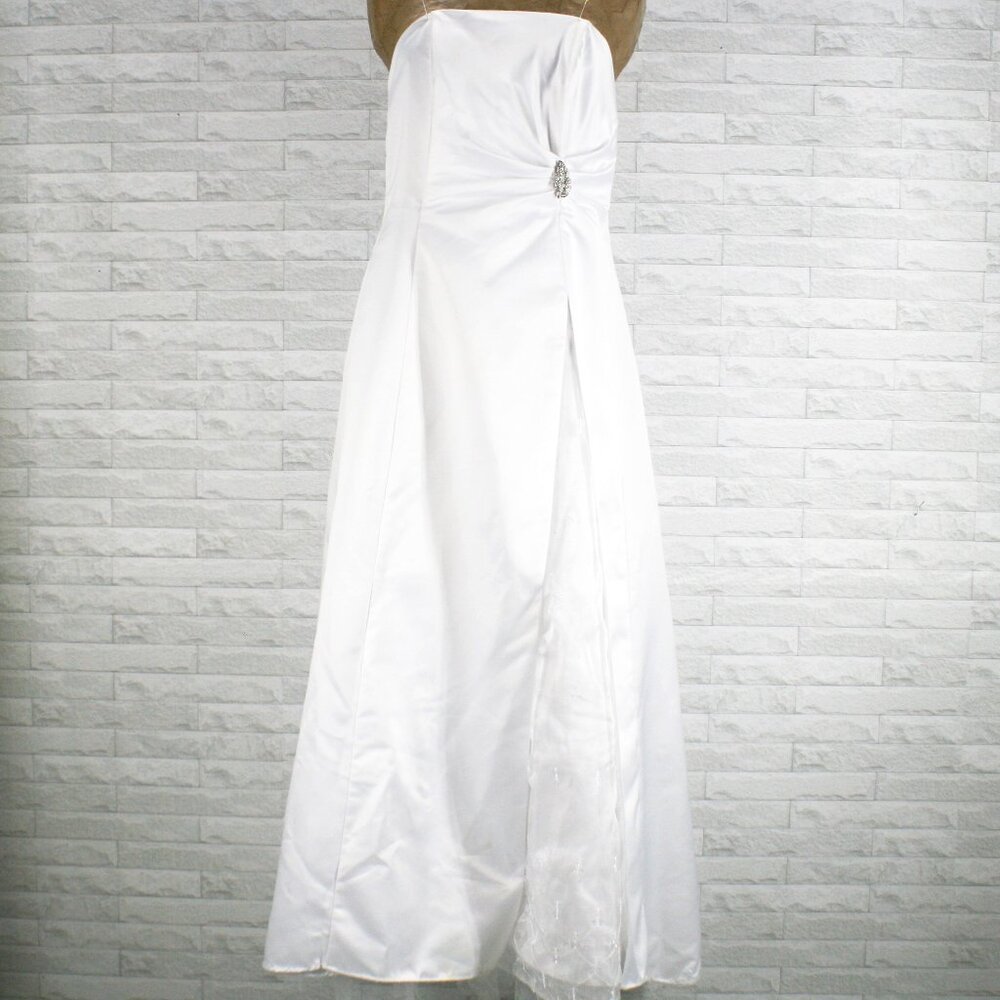 POLY USA Dress Flowergirl Jr Bridesmaid Formal First Communion White Girls Large